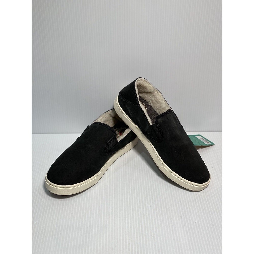 OluKai Womens Pehuea Heu Black Casual Flats Size 9 (Wide) (4542800)